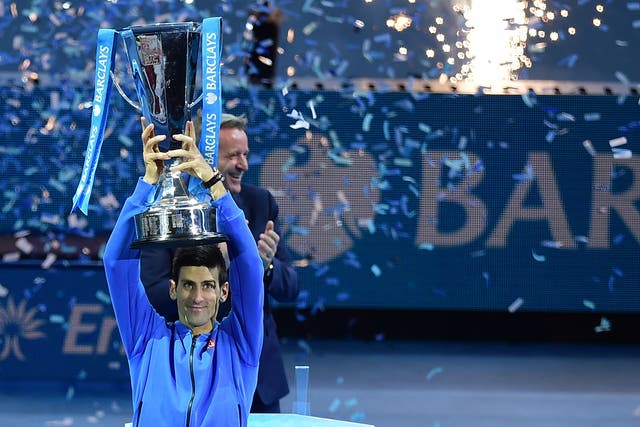 Djokovic lifts the 2015 ATP World Tour Finals trophy