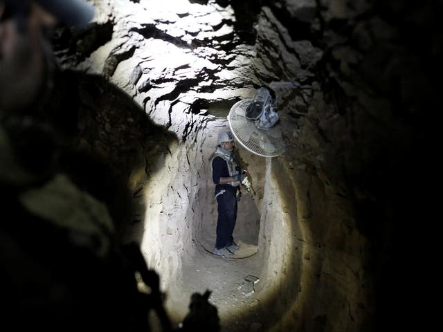 Tunnels are found ten feet below the surface of Mosul