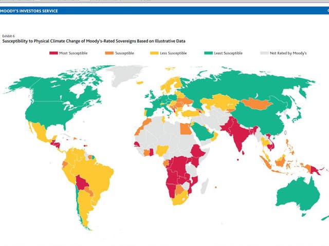 Map shows how climate change will hit the economies of the world's ...