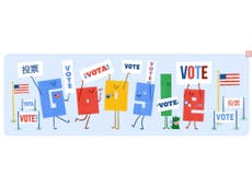 Google urges US users to vote with an informative Doodle