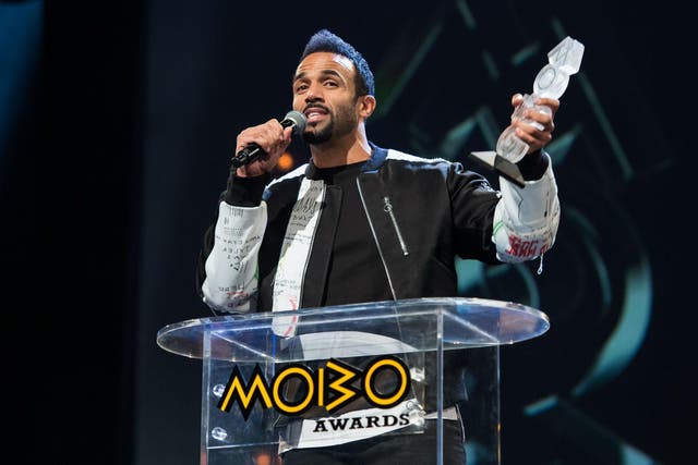 Long road: Craig David is crowned Best Male Act at the Mobo Awards