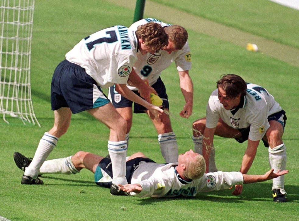 Gascoigne's famous 'Dentist's Chair' celebration against Scotland at Euro '96