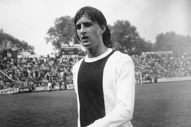 Cruyff, one of football's great icons, representing Ajax in 1971