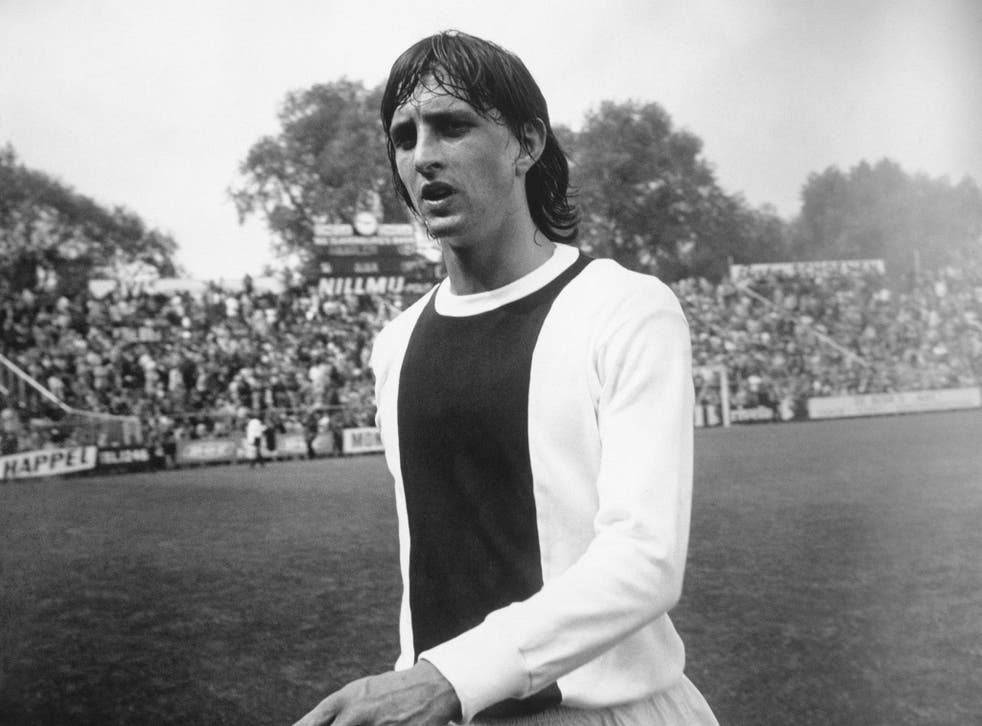 Cruyff, one of football's great icons, representing Ajax in 1971