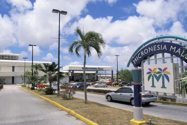 A shopping mall in the US island territory of Guam