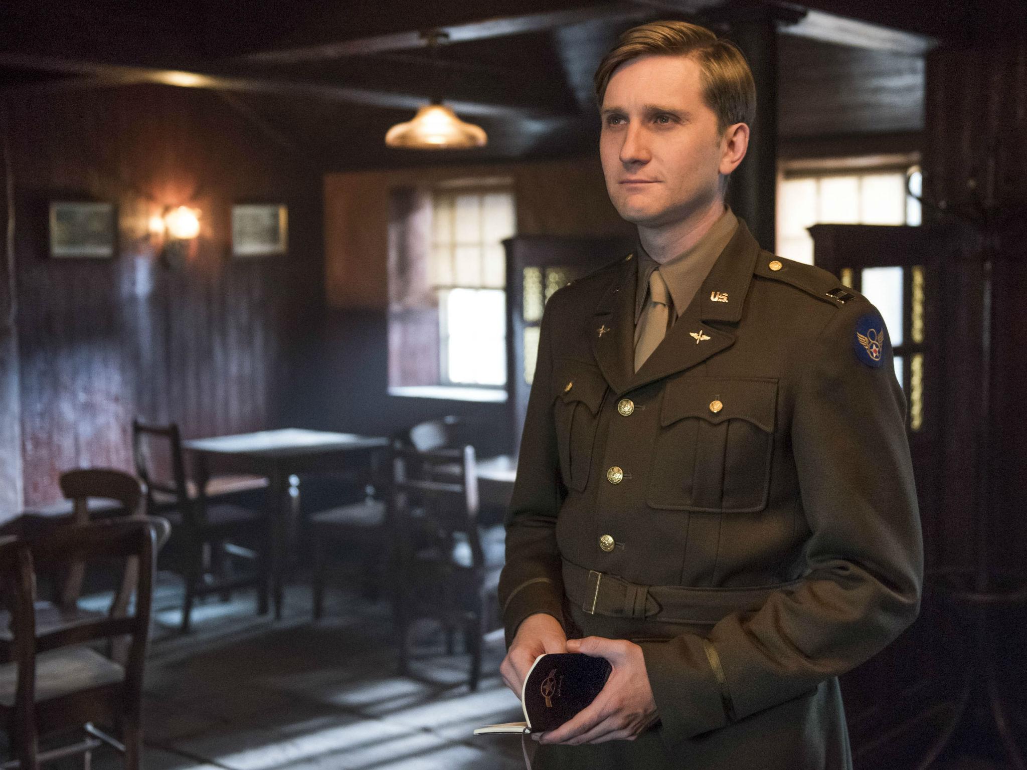 Love interest: Captain Dreyfuss is played by Aaron Staton (Mad Men), a liaison officer from the US airbase who Rose Coyne (Hattie Morahan) falls in love with