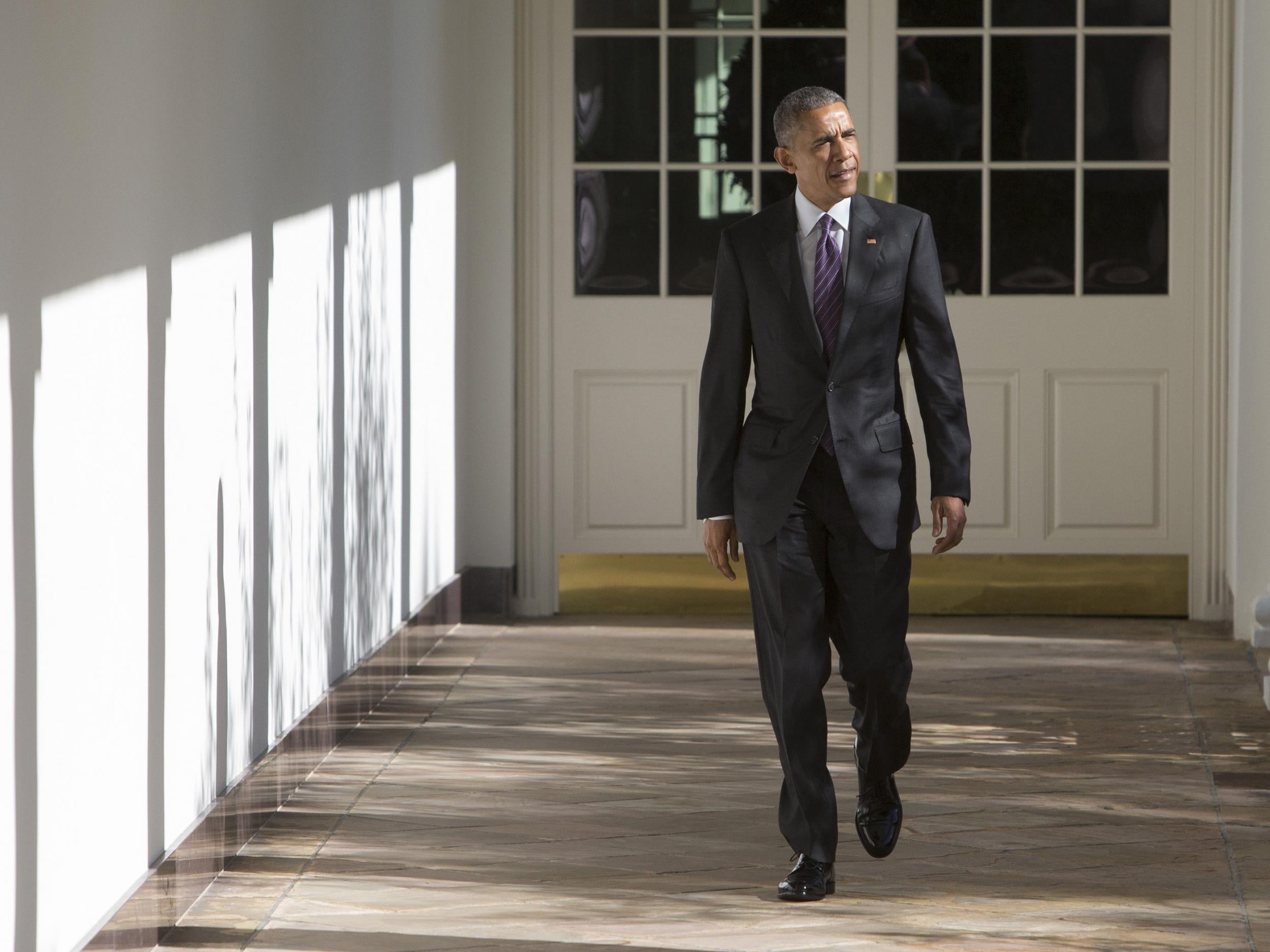 US president Obama at the White House on election day