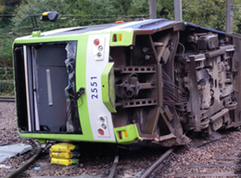 The tram derailed near the Sandilands stop in Croydon killing at least seven people