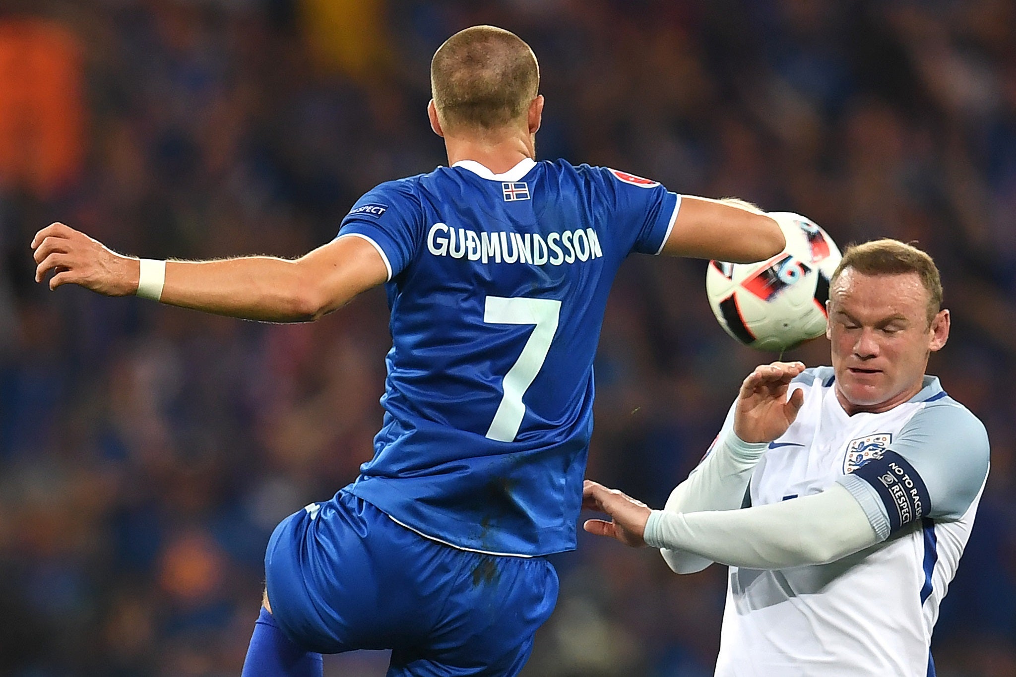 Rooney was tasked with marking Kari Arnason when Iceland scored their opener