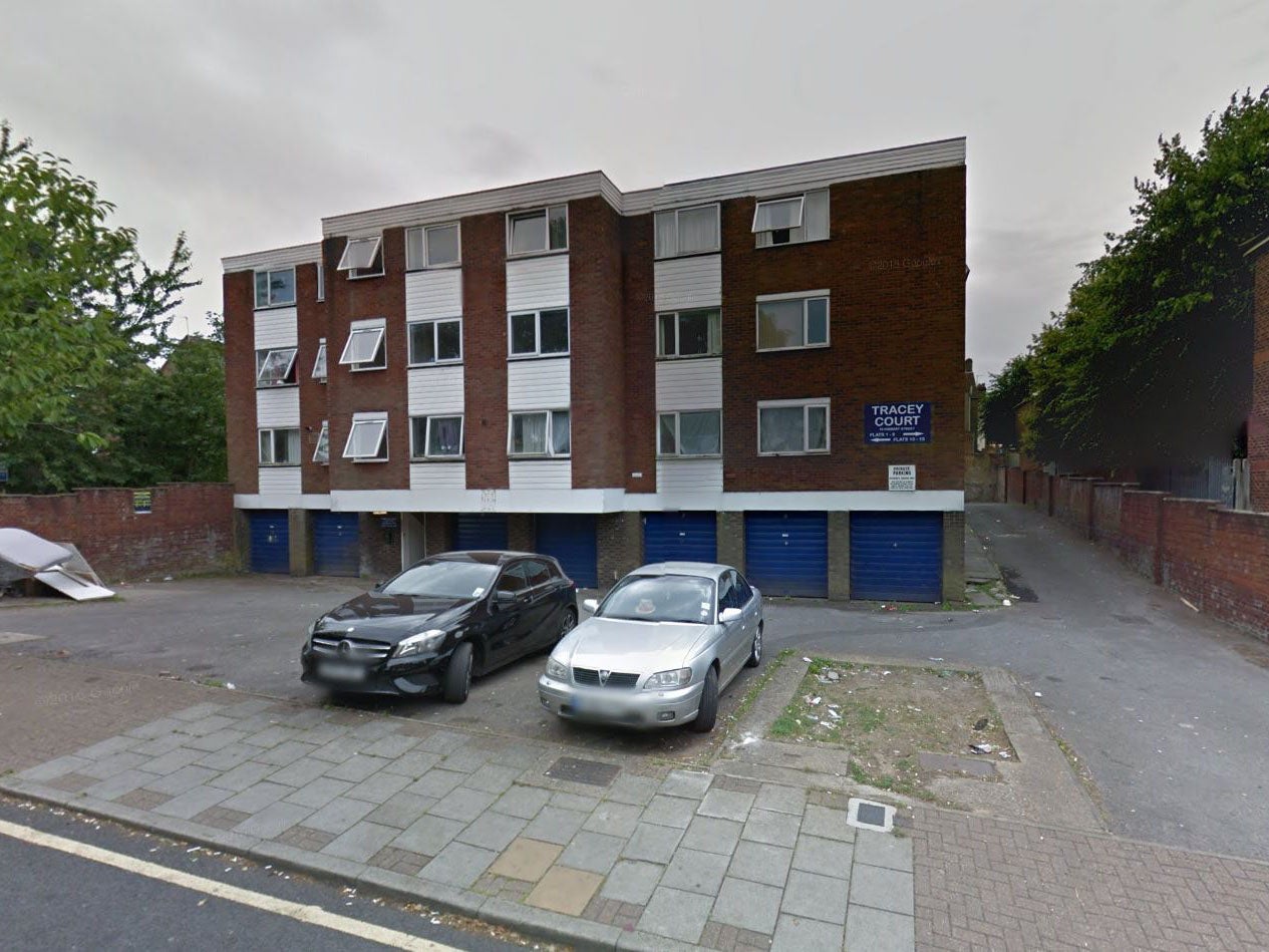 Tracey Court, off Hibbert Street in Luton, where the incident took place