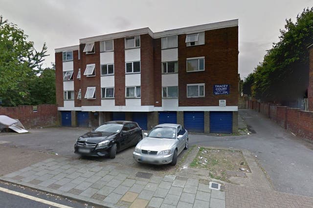 Tracey Court, off Hibbert Street in Luton, where the incident took place