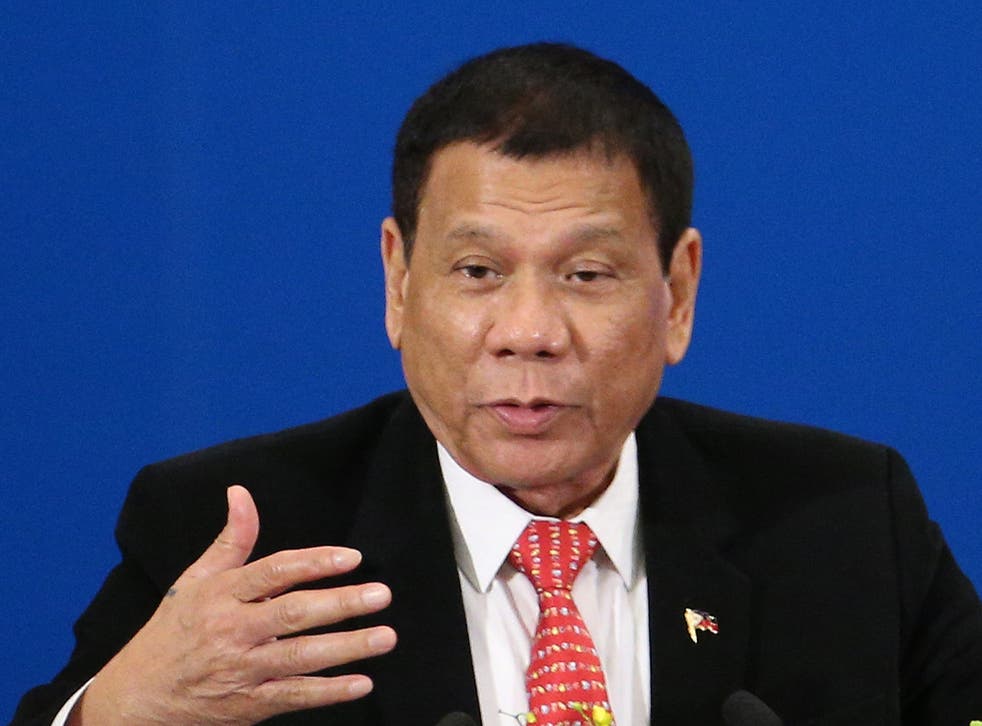 Rodrigo Duterte, president of the Philippines, in China last month