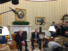 Barack Obama speaks out after his Oval Office meeting with Trump