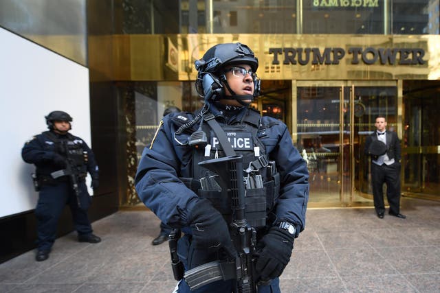 An official reportedly said up to 300 police could protect Donald Trump and his family per day