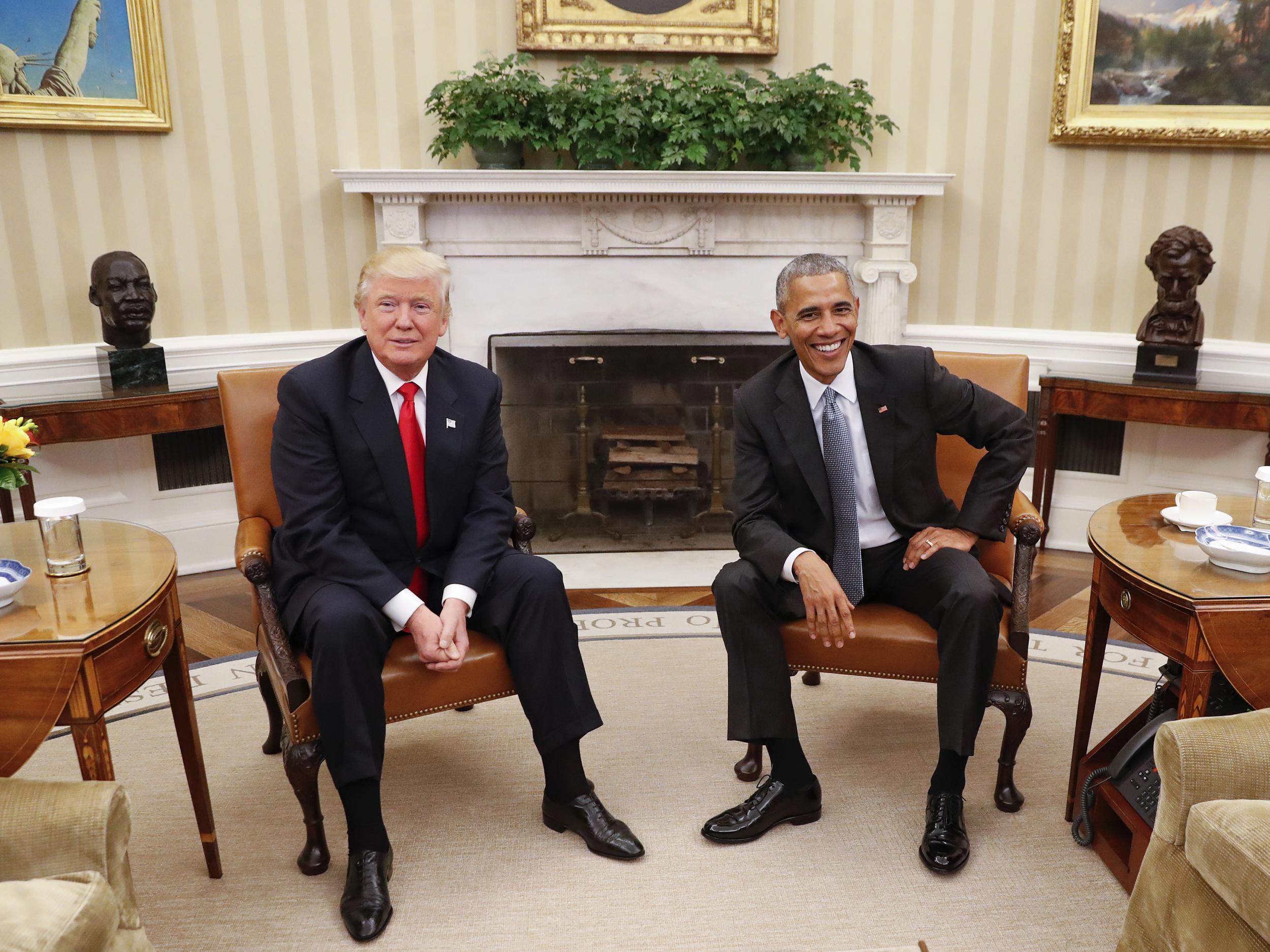 Donald Trump and Barack Obama