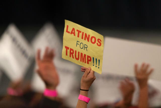 Donald Trump secured at least 18 per cent of the Hispanic-American vote on election day