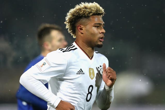 Gnabry only made 10 league appearances for Arsenal