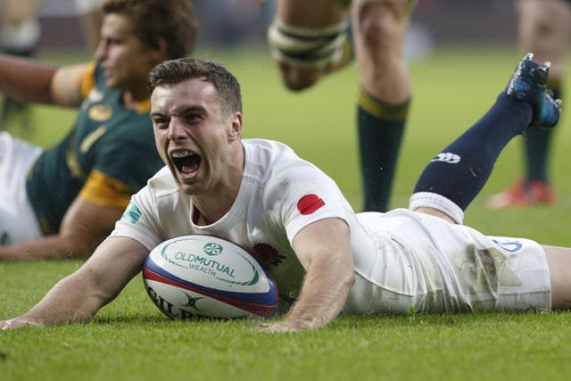 Ford jubilant while scoring England's third try