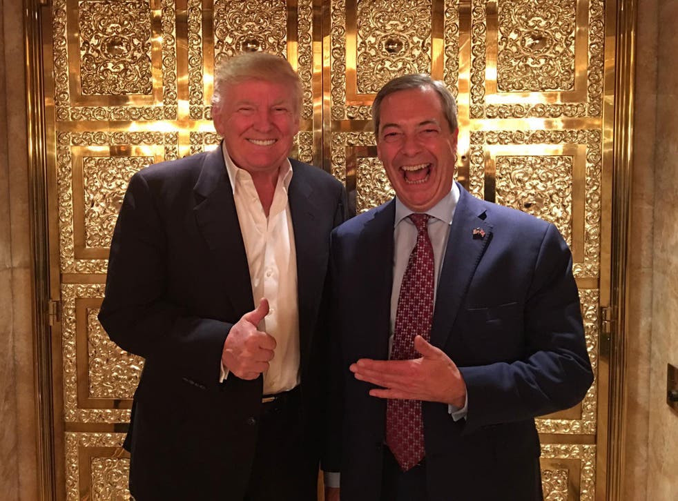 There was further embarrassment for the Government when Ukip leader Nigel Farage became the first UK politician to meet the President-elect