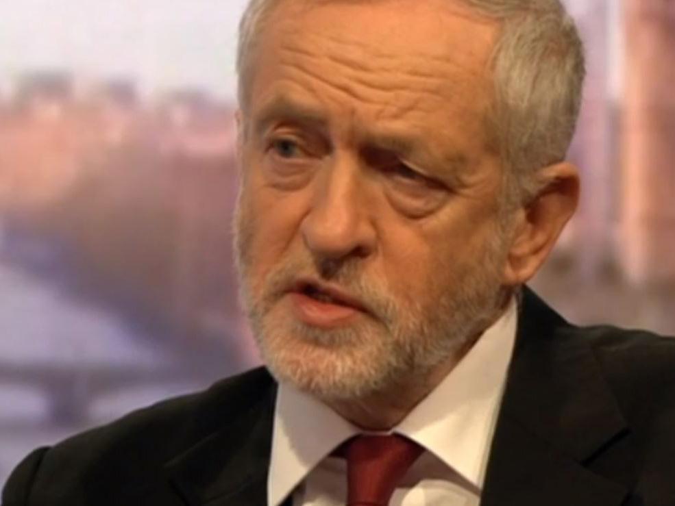Jeremy Corbyn on the Andrew Marr show