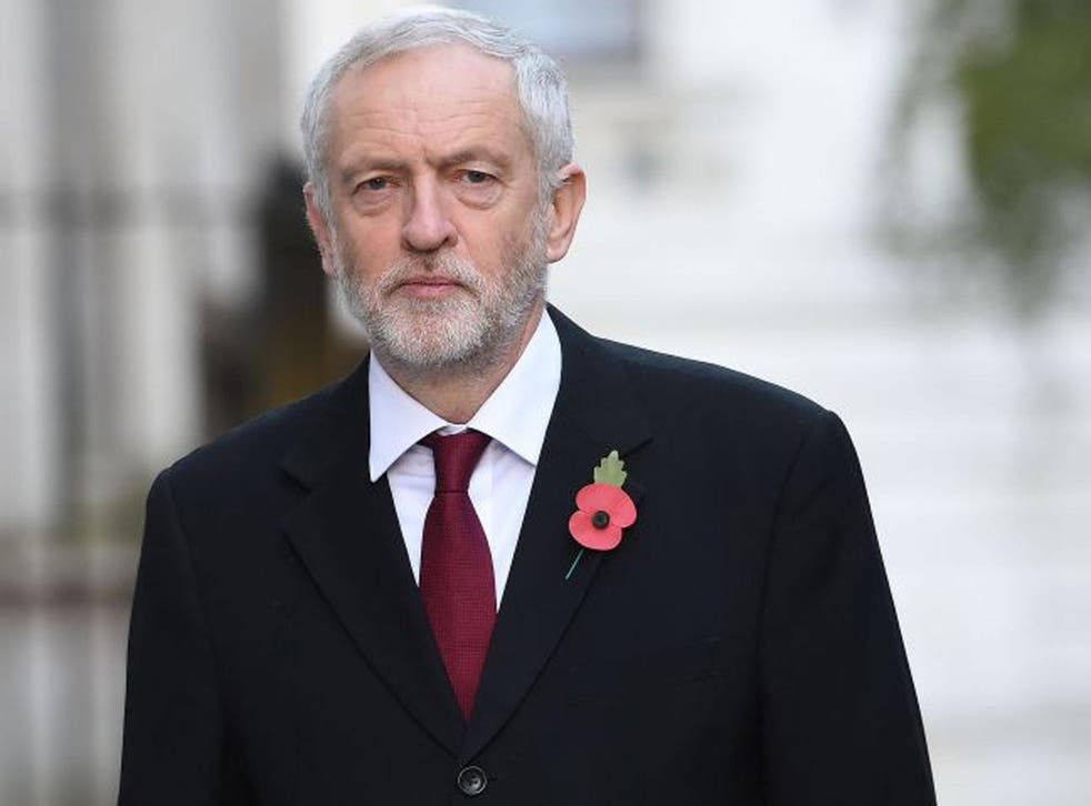  The Labour leader laid a poppy wreath in commemoration of the WWII veterans killed