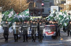 Swedish neo-Nazis stage biggest ever march in wake of Trump victory