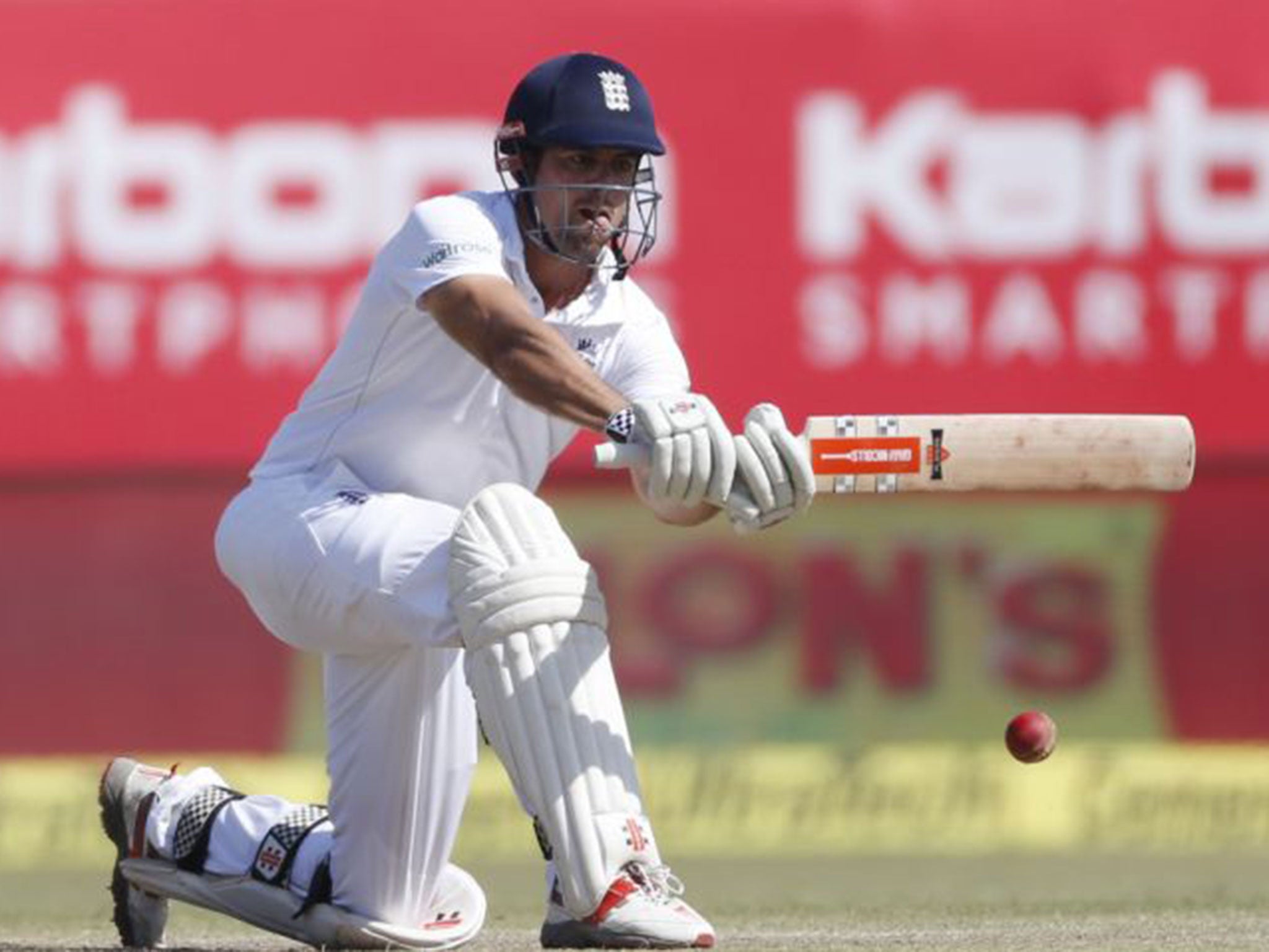 Alastair Cook eventually declared after being dismissed for 130