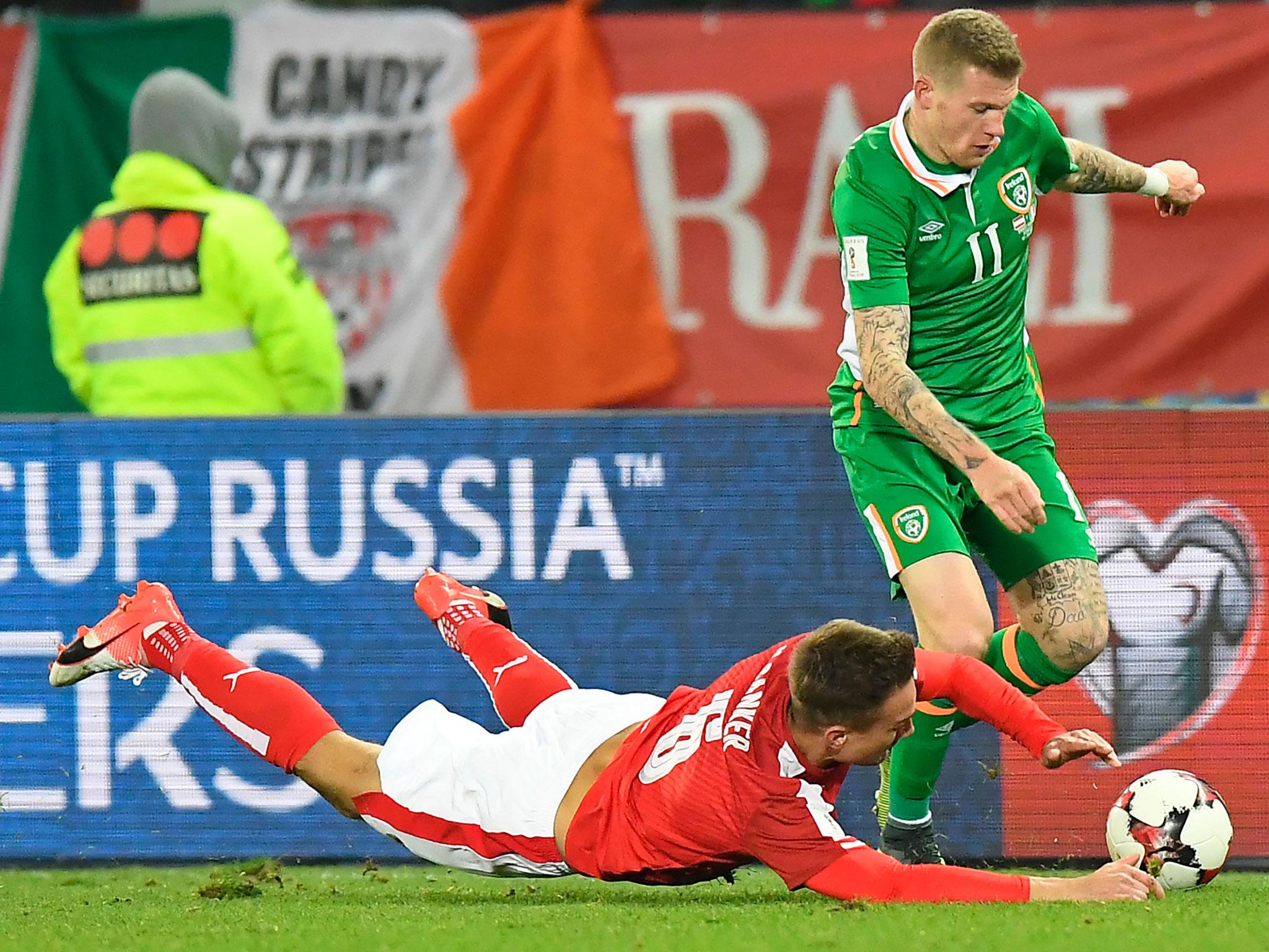 James McClean scored the goal which took Ireland to the top of Group D (Getty )