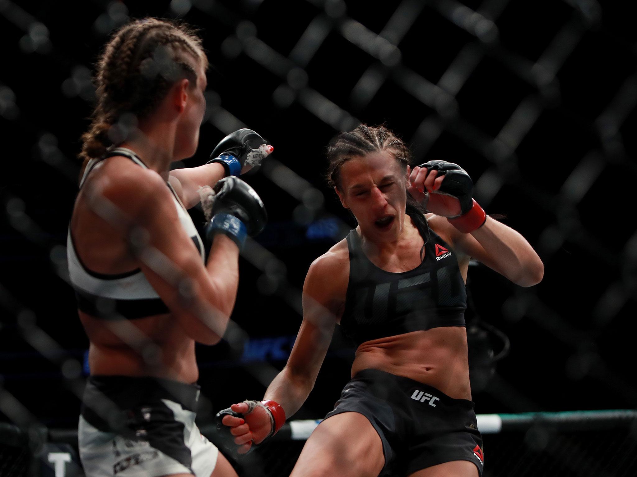 Kowalkiewicz fought back over the final two rounds to rock Jedrzejczyk