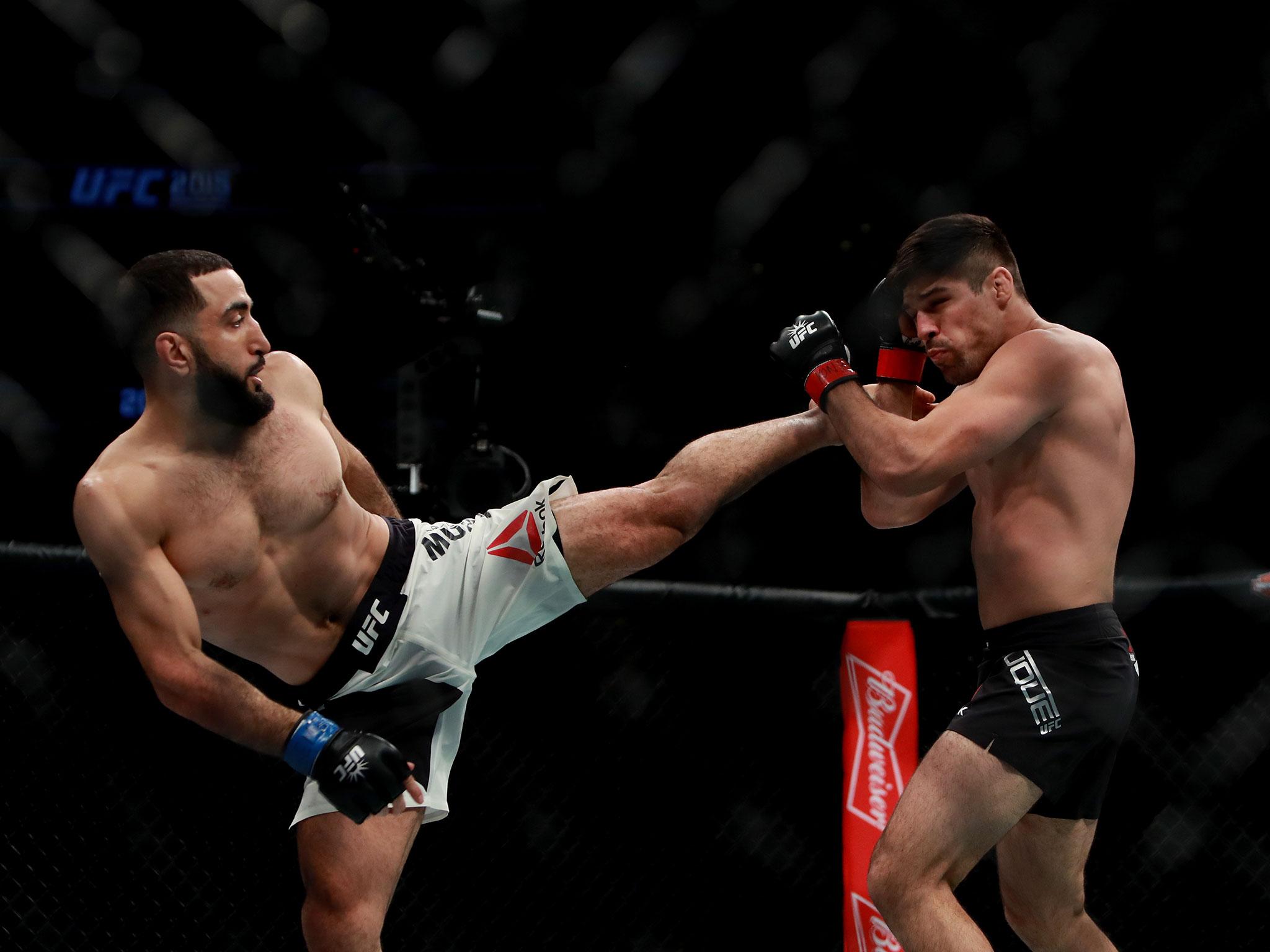 Vicente Luque (right) beat Belal Muhammad in their last meeting