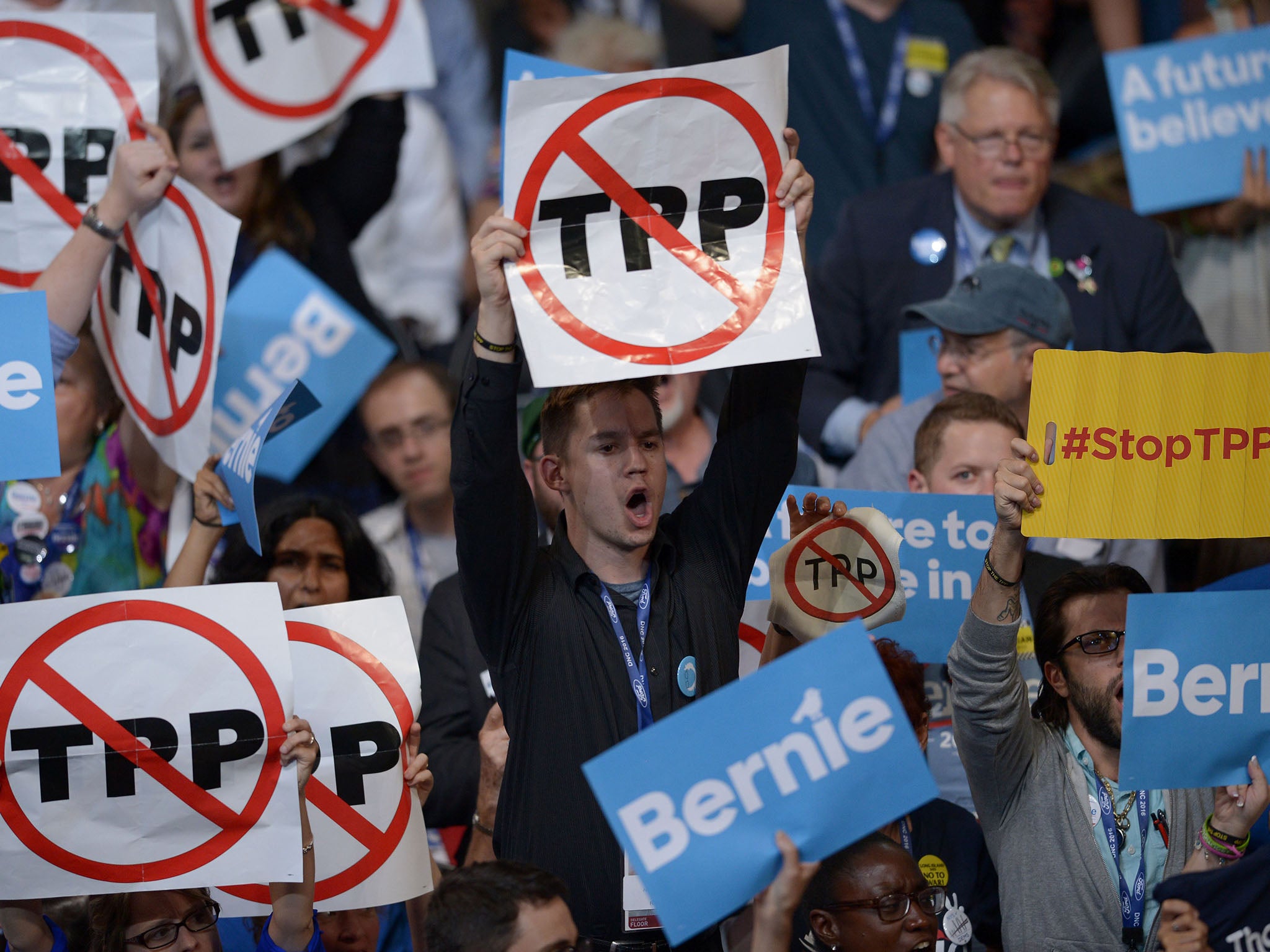 Supporters of both Donald Trump and Bernie Sanders were against the trade deal