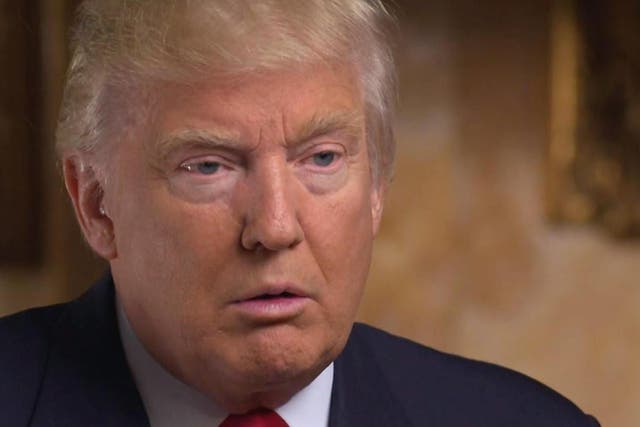 The interview with 60 Minutes took place at Trump Tower in New York on Friday and was broadcast on Sunday evening