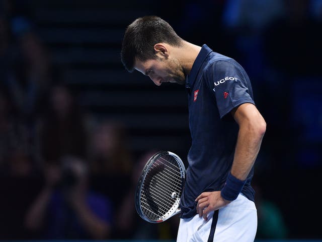 Novak Djokovic lashed out in anger after losing the first set to Dominic Thiem