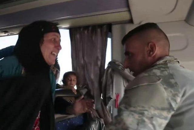 Saad, an Iraqi soldier, was reunited with his mother after more than two years of worrying for her safety