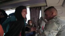 Iraqi soldier from Mosul reunited with mother fleeing Isis