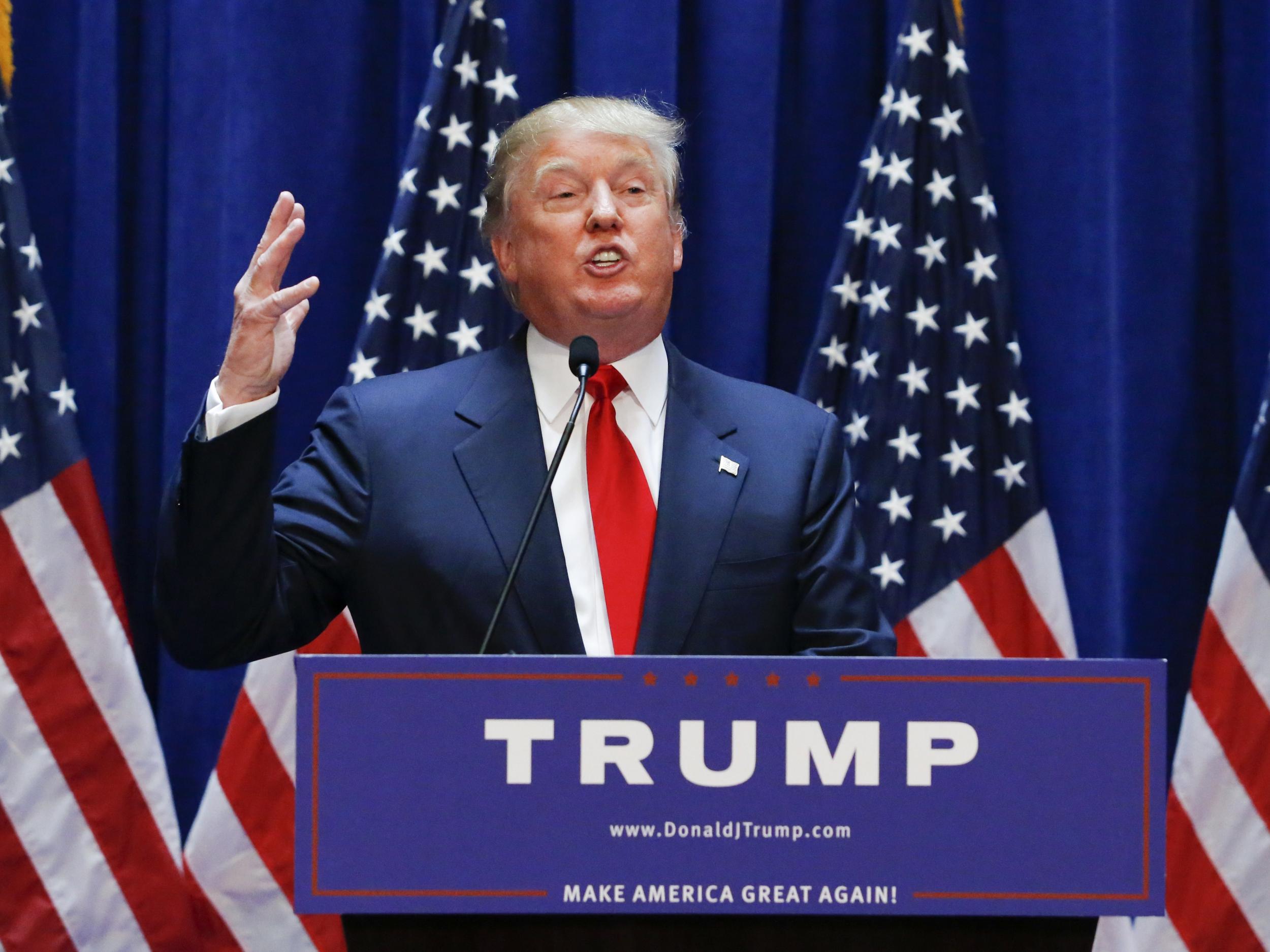 Donald Trump announces his bid for the presidency