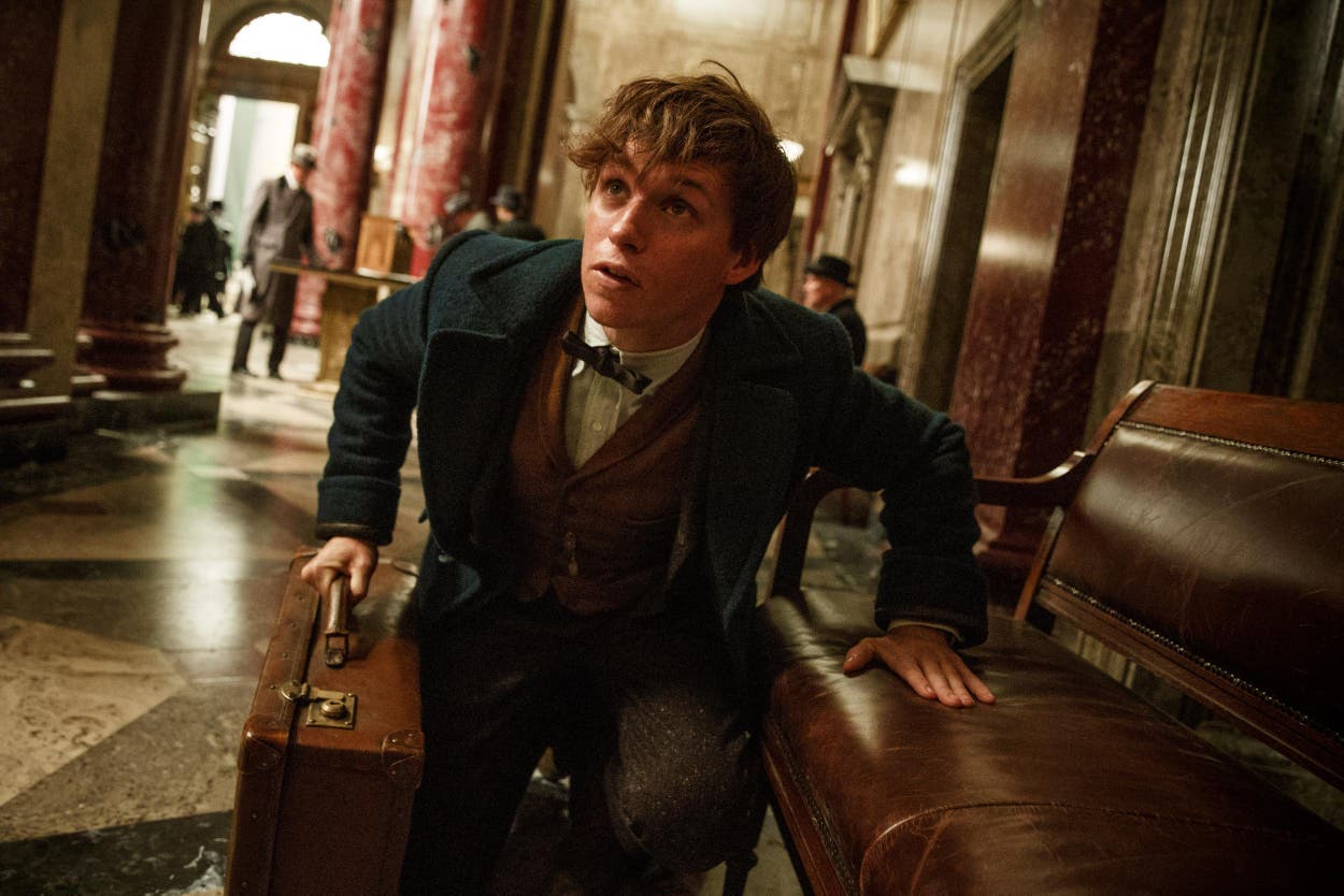 Films Fantastic Beasts hoofdpersonage Newt Scamander in New York