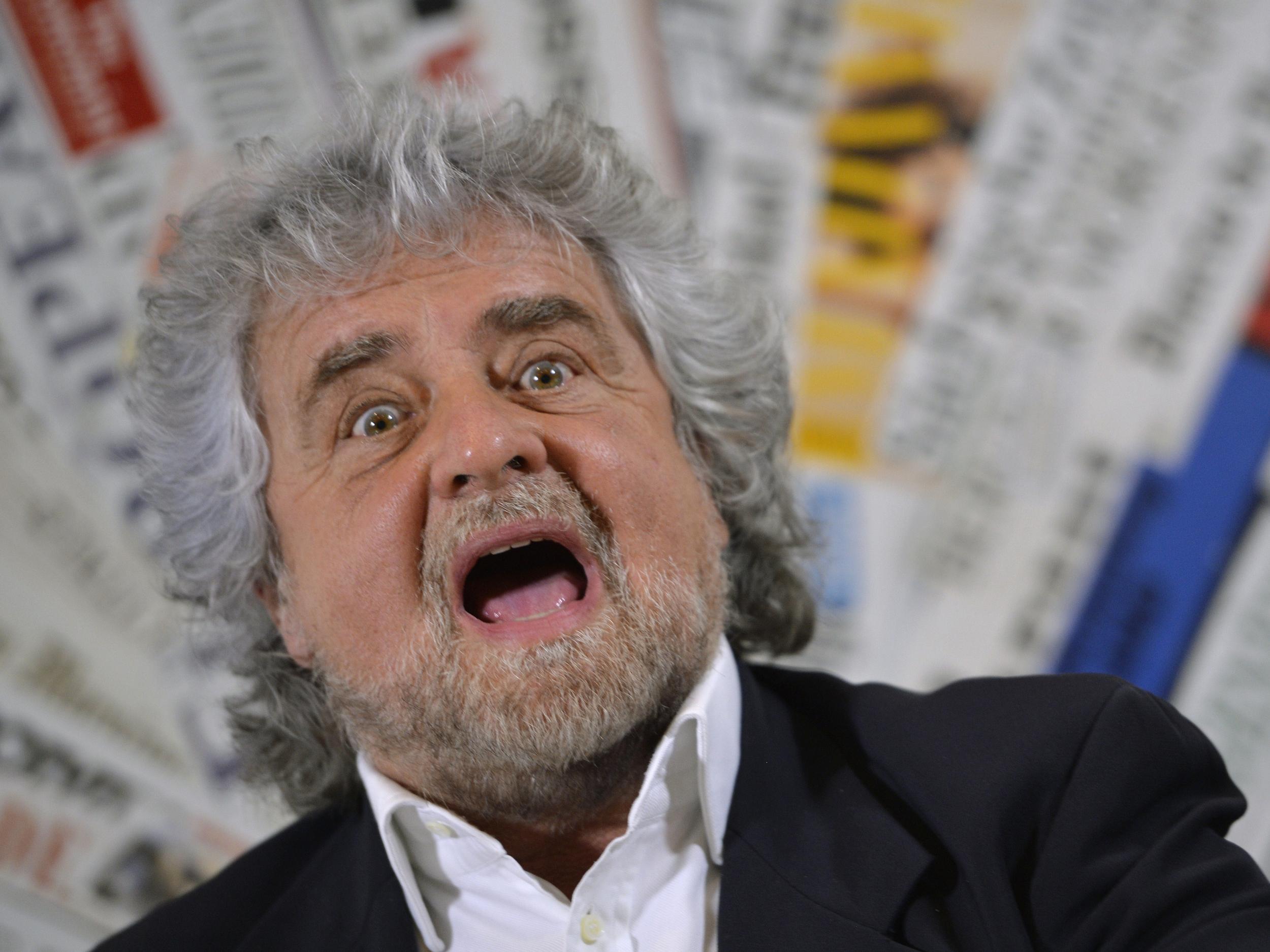 Beppe Grillo says his Five Star Movement is neither left nor right wing (Getty)