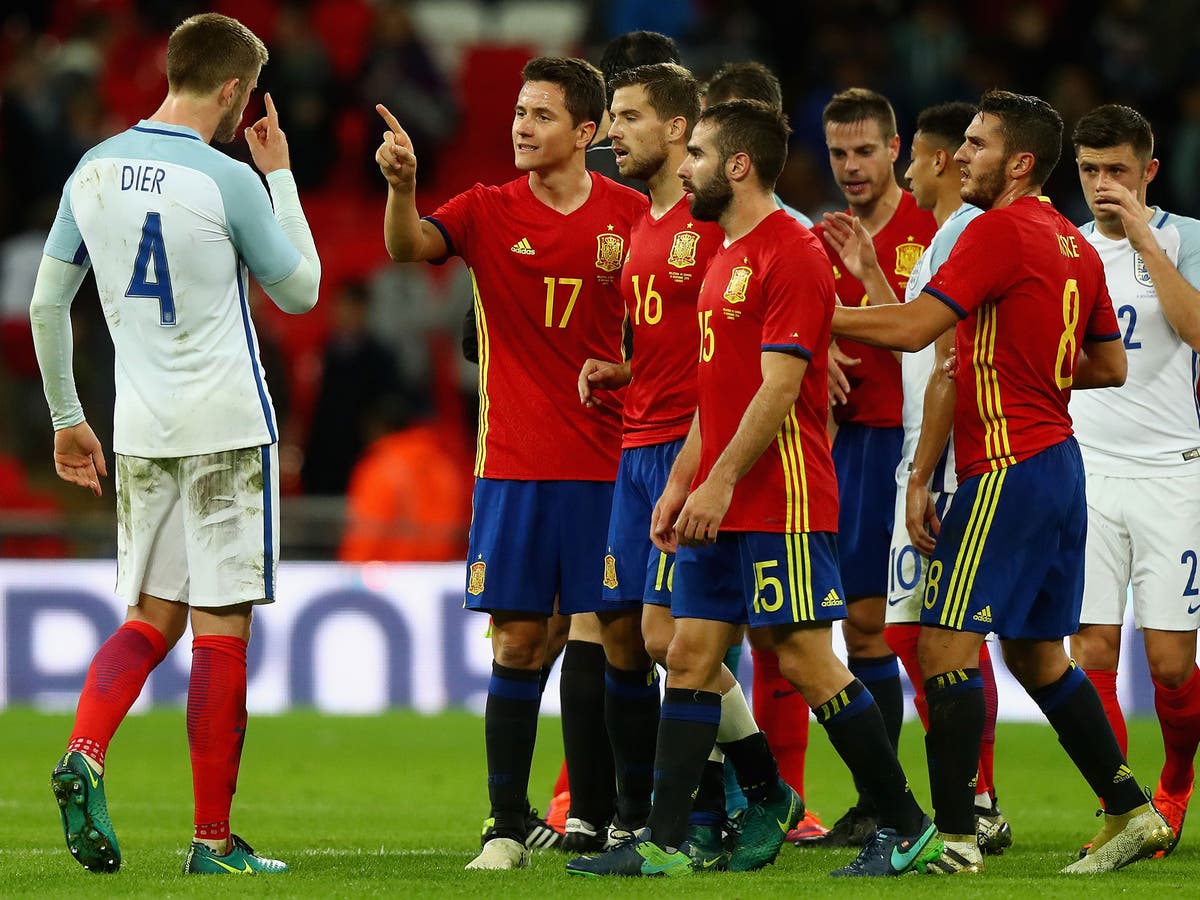 England vs Spain: Eric Dier in angry reaction to Ander Herrera after ...