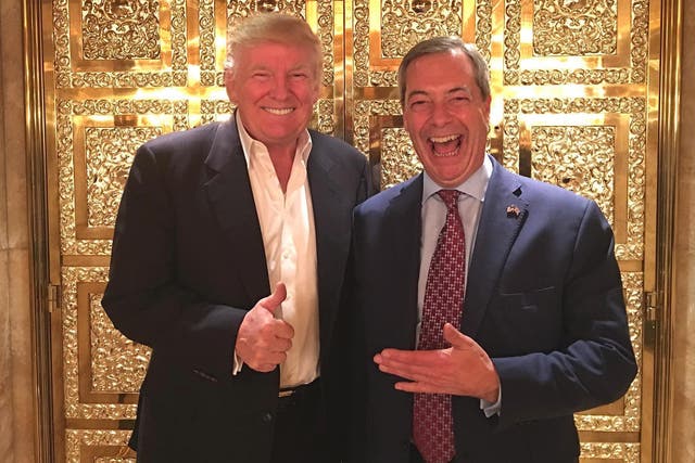 'Mr. Brexit' and president-elect Donald Trump with UKIP leader Nigel Farage