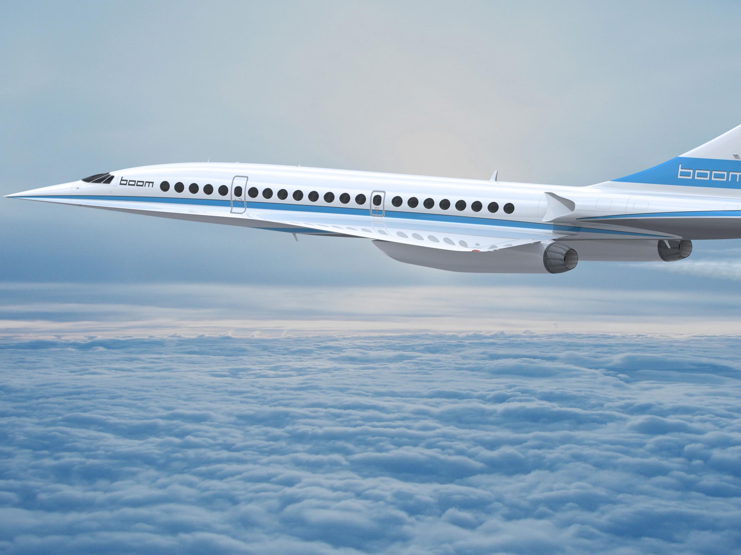 Nicknamed ‘Baby Boom’, the new aircraft can fly between London and New York in just over three&nbsp;hours