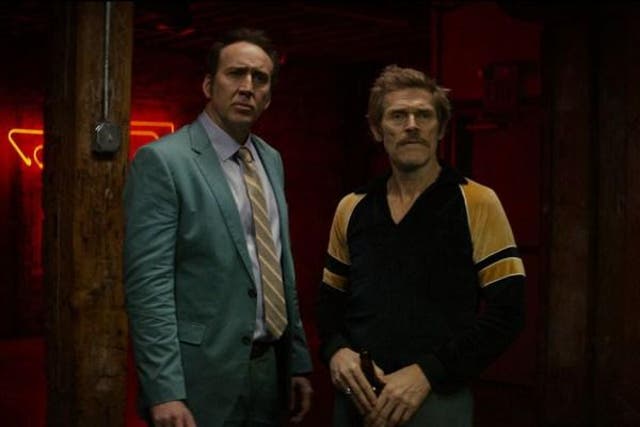 Cage and Defoe have fun as ex-cons in a crude, cartoonish low-budget film full of energy and humour