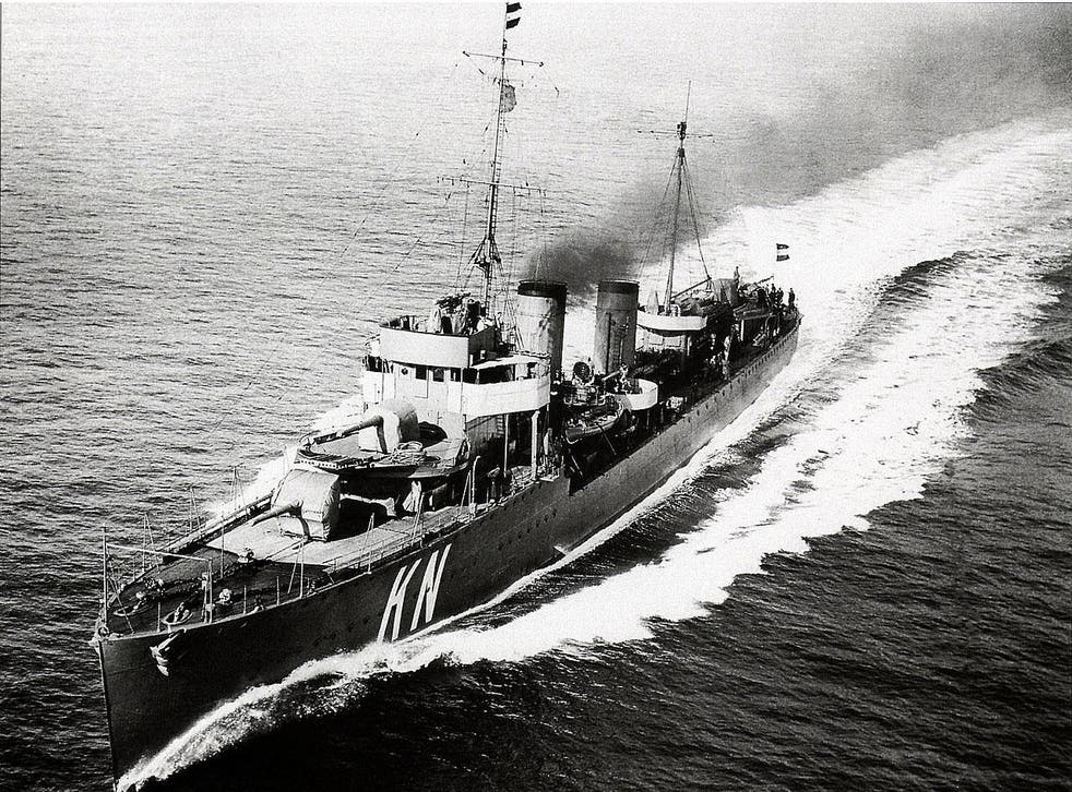 HNLMS Kortenaer has vanished off the sea bed after it was sunk in the Second World War