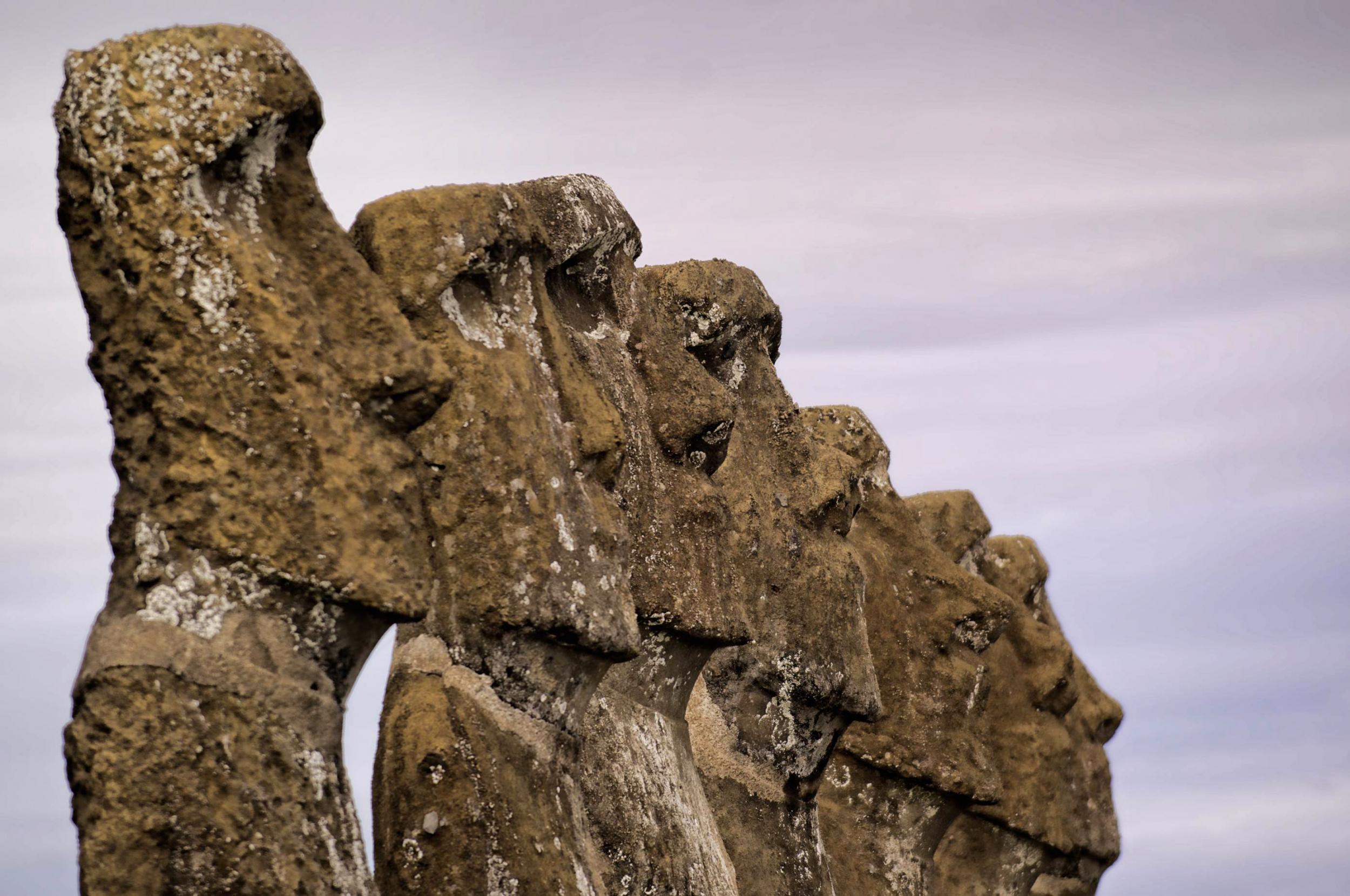 The eerie stone statues of Easter Island, which belongs to Chile