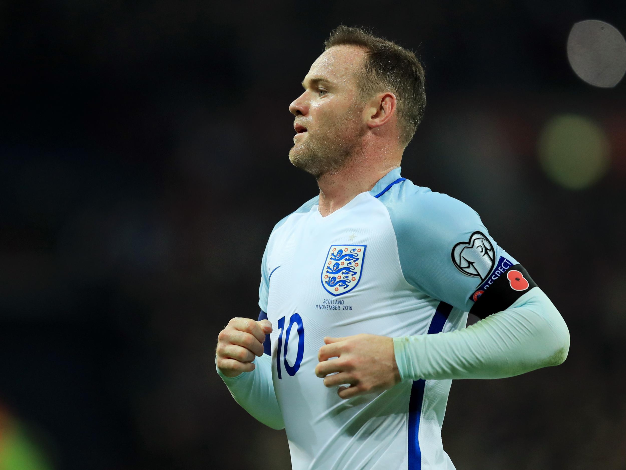 Rooney was ruled out of the Spain game through injury