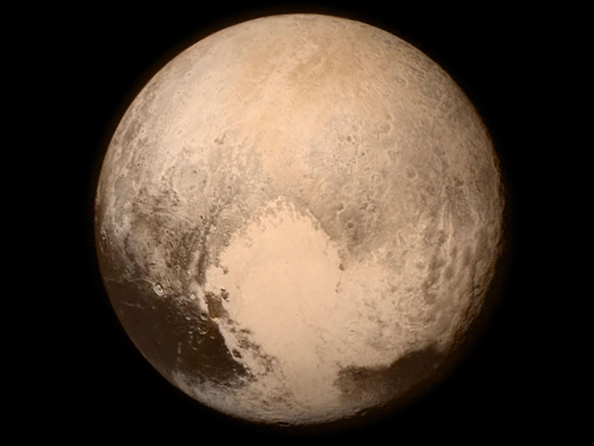 Nasa's New Horizons spacecraft captured this high-resolution enhanced color view of Pluto on 14 July, 2015