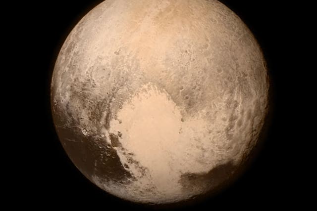 Nasa's New Horizons spacecraft captured this high-resolution enhanced color view of Pluto on 14 July, 2015