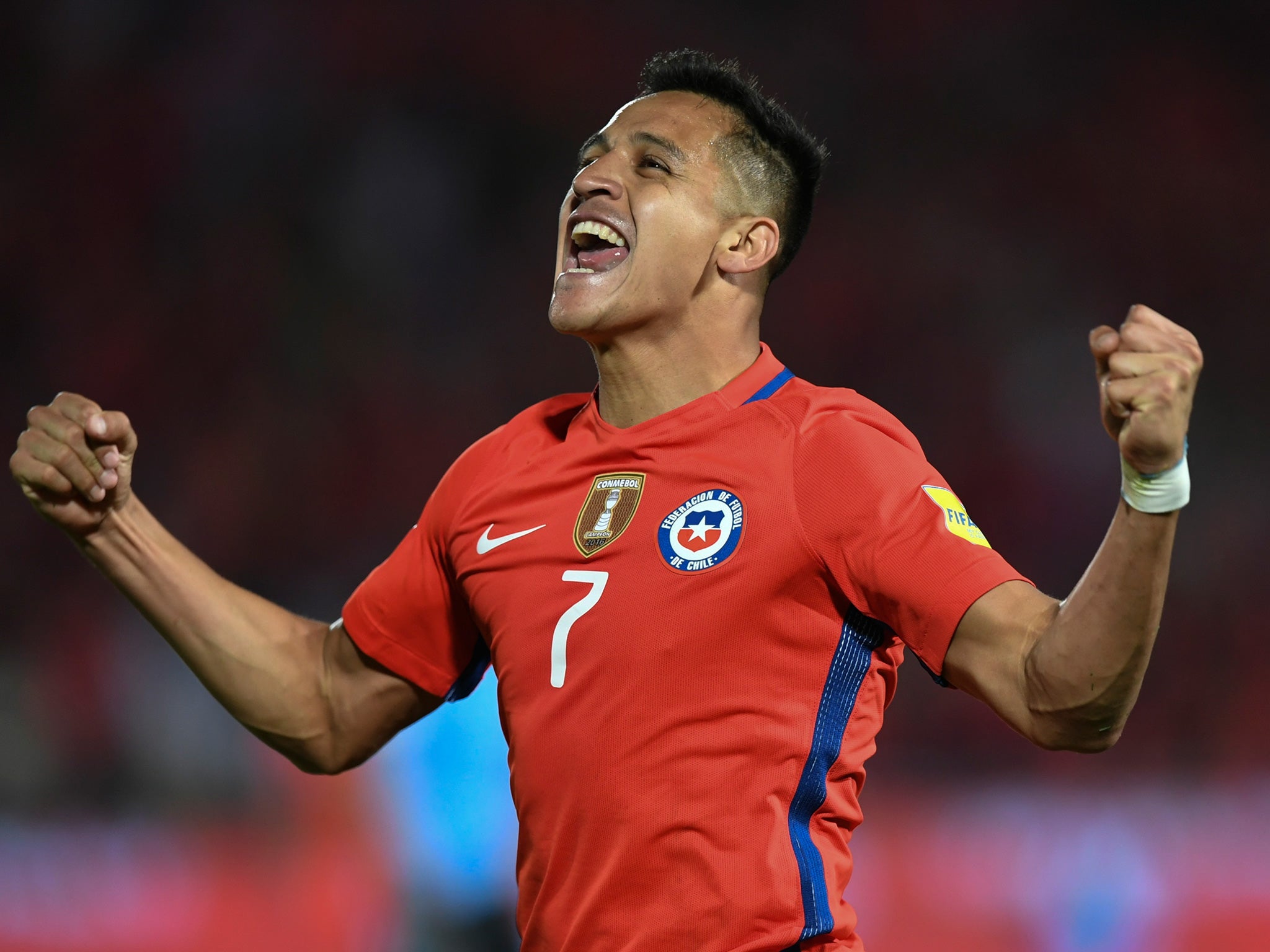 Sanchez scored twice in Chile's 3-1 win over Uruguay on Tuesday