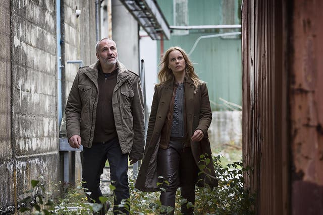 Swede dreams are made of these: Kim Bodnia as Martin Rohde and Sofia Helin as Saga Noren in ‘The Bridge’