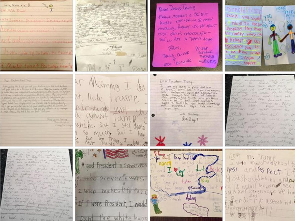 Do Not Say Mean Things Kids Are Writing To Donald Trump Asking Him To Be A Kind President The Independent The Independent